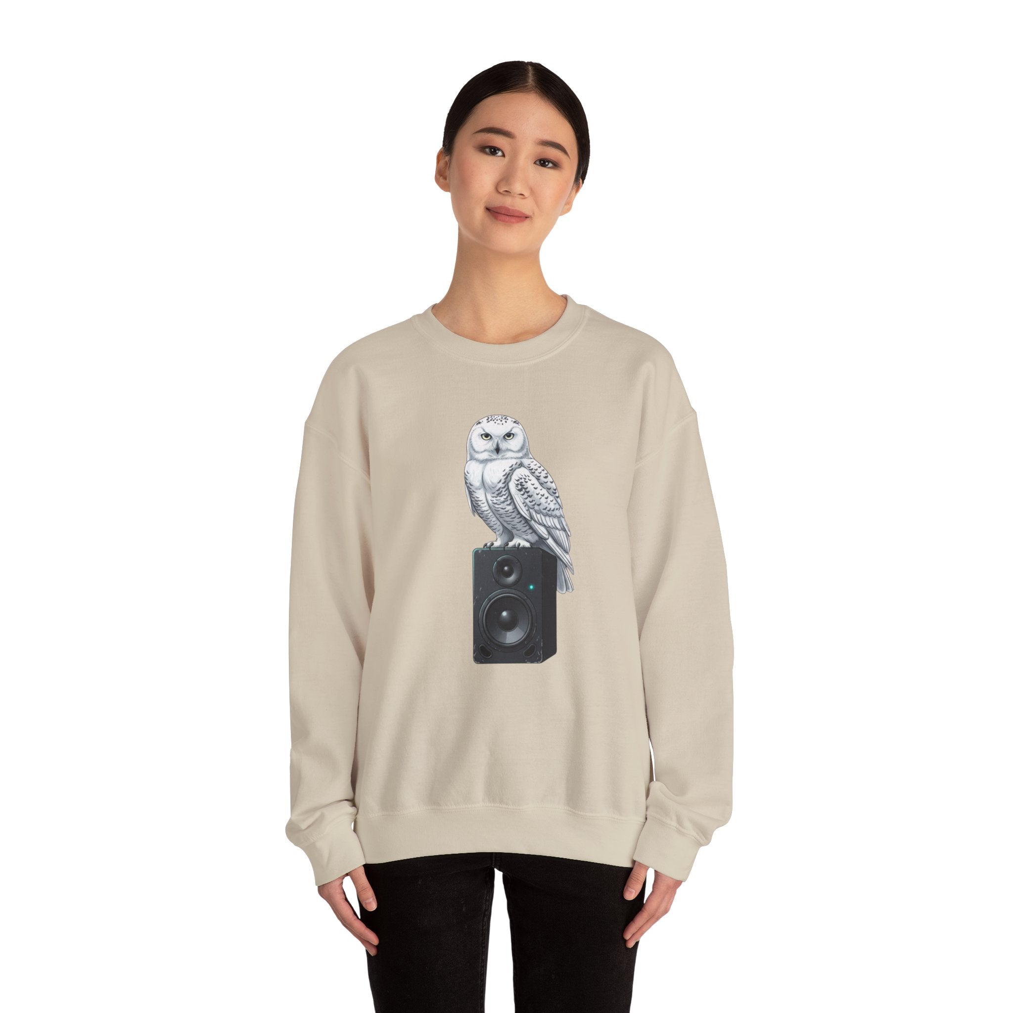 Snowy Owl Speaker Sweatshirt | Creature Music Graphic