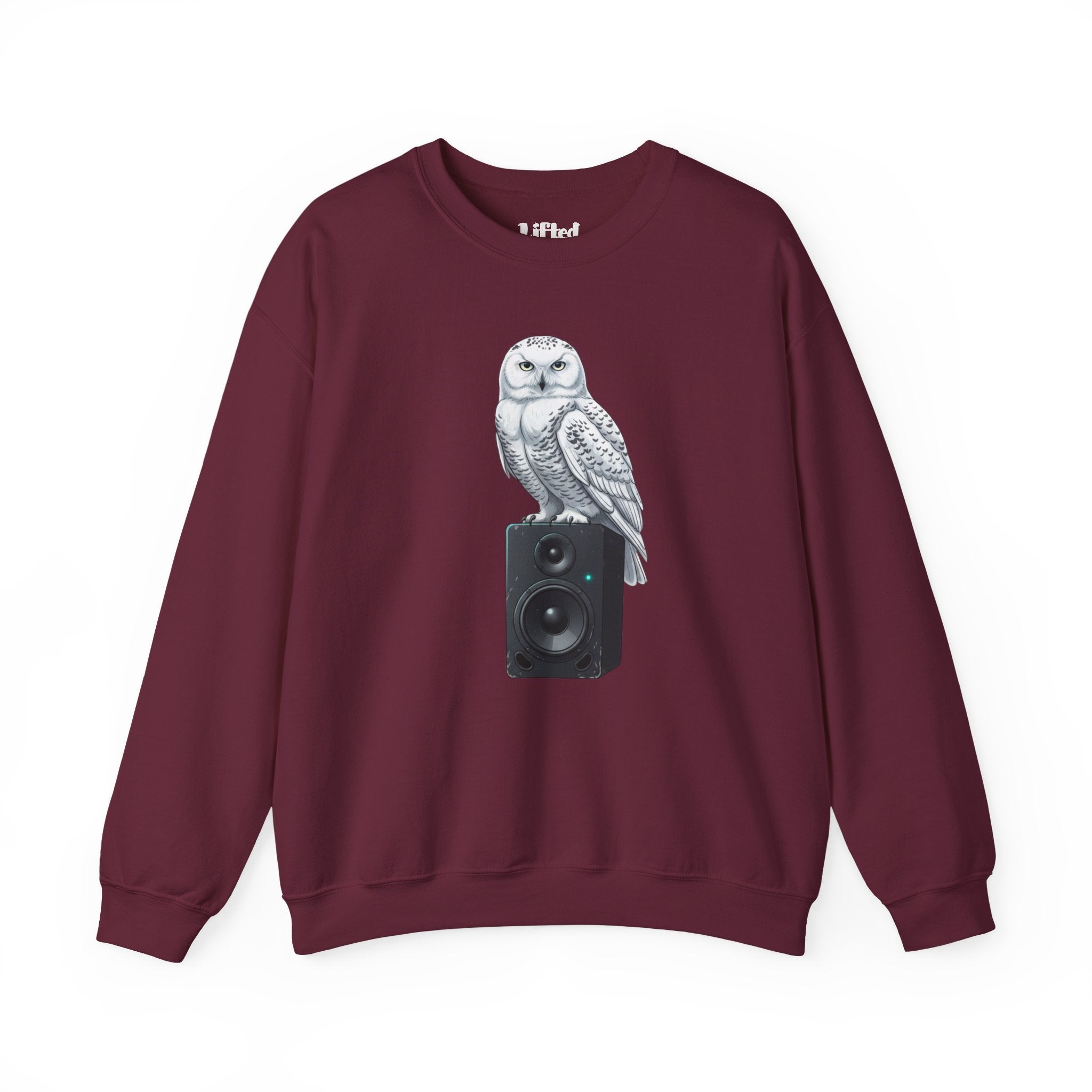 Snowy Owl Speaker Sweatshirt | Creature Music Graphic