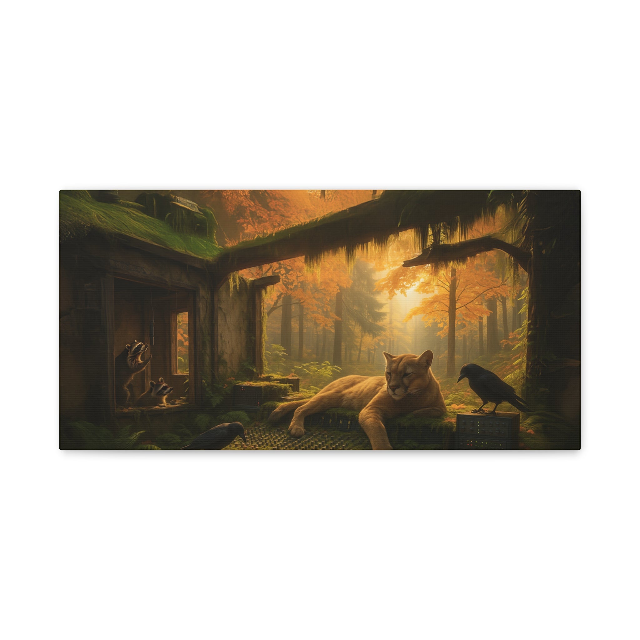 Autumn Forest Music Studio Cougar Canvas Art