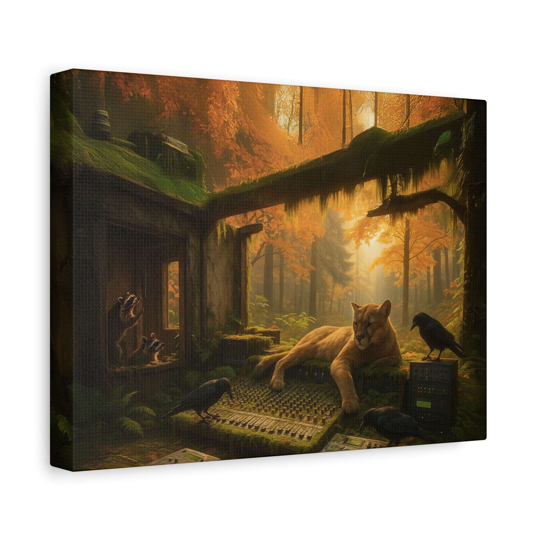 Autumn Forest Music Studio Cougar Canvas Art