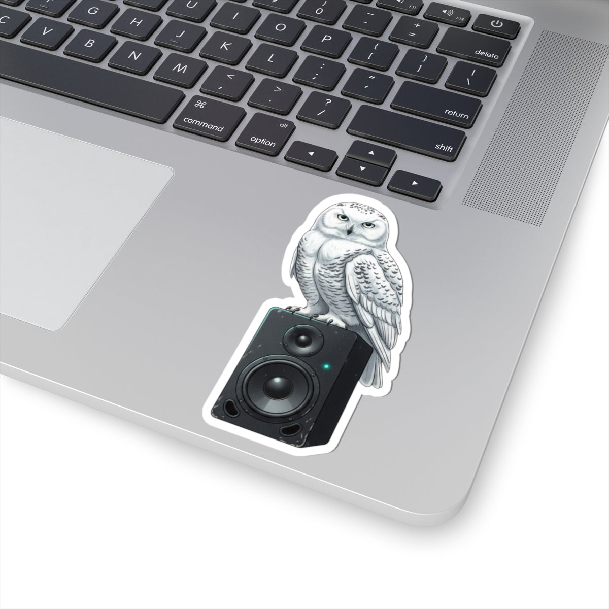 Snowy Owl on Speaker Sticker | Music meets Wildlife