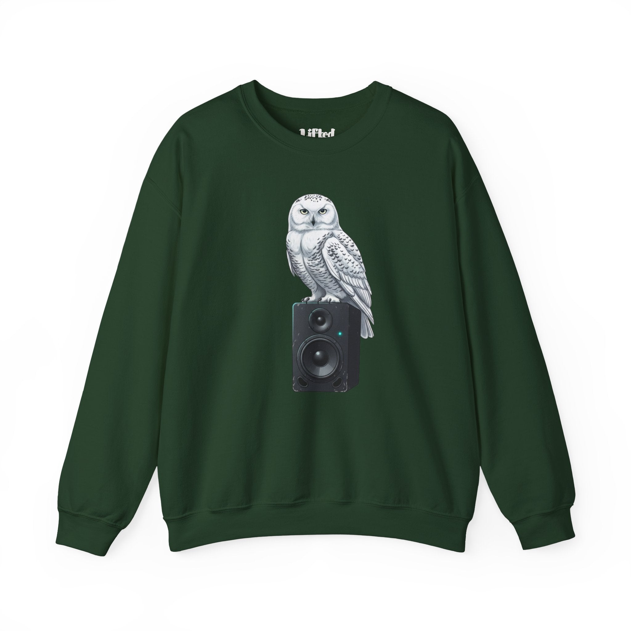 Snowy Owl Speaker Sweatshirt | Creature Music Graphic