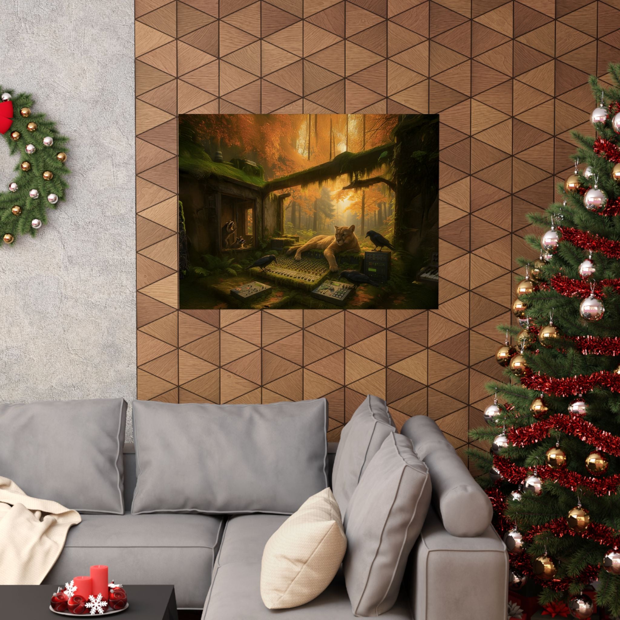 Autumn Forest Studio Wildlife Art Poster