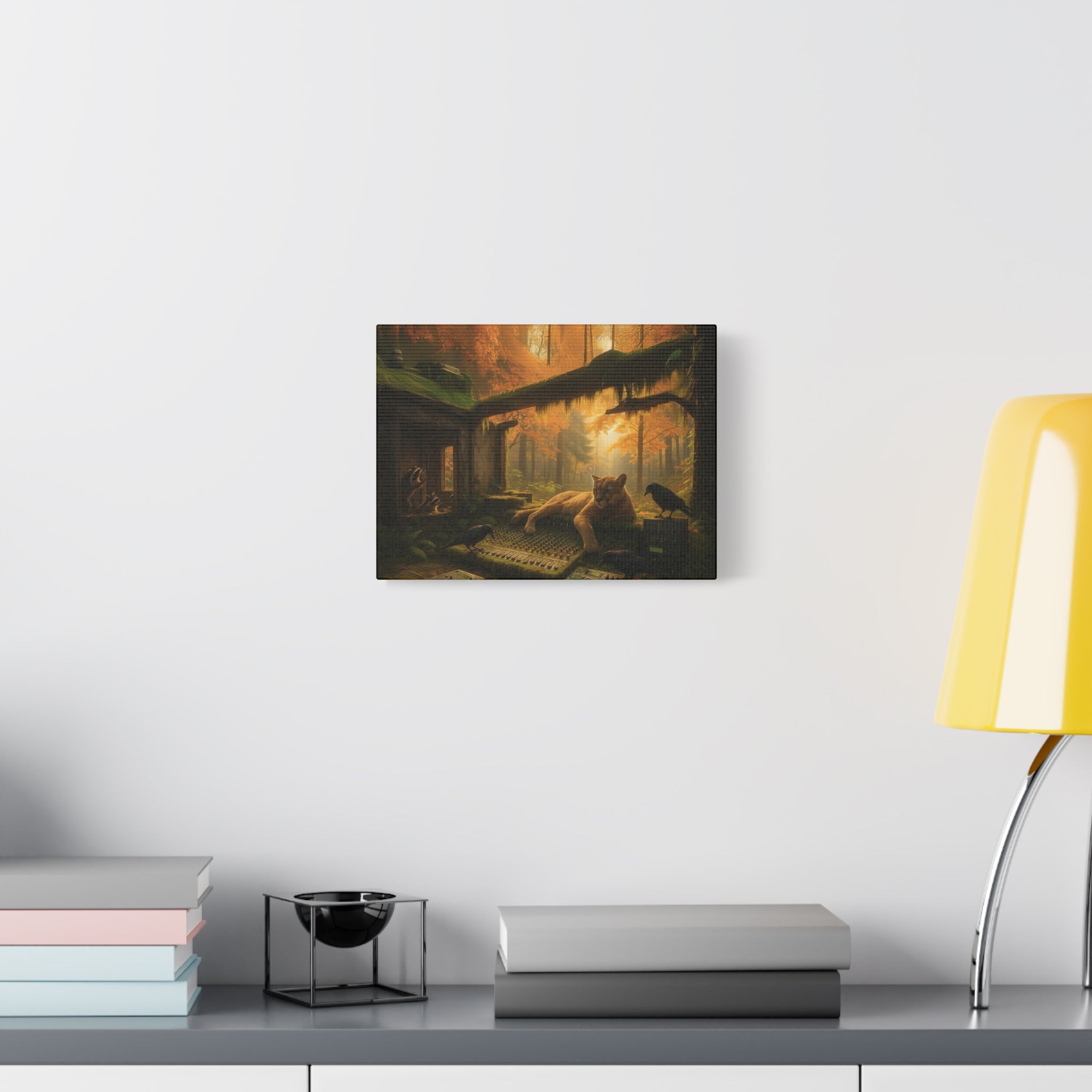Autumn Forest Music Studio Cougar Canvas Art